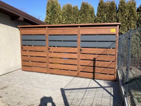 Wiata śmietnikowa 3 stanowiska